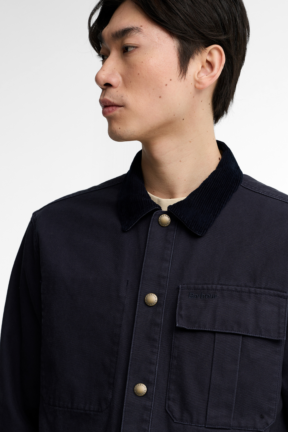 Barbour Ursula Oversize Canvas Dış Gömlek NY74 Dark Navy