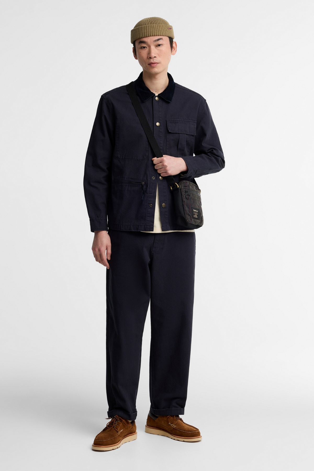 Barbour Ursula Oversize Canvas Dış Gömlek NY74 Dark Navy