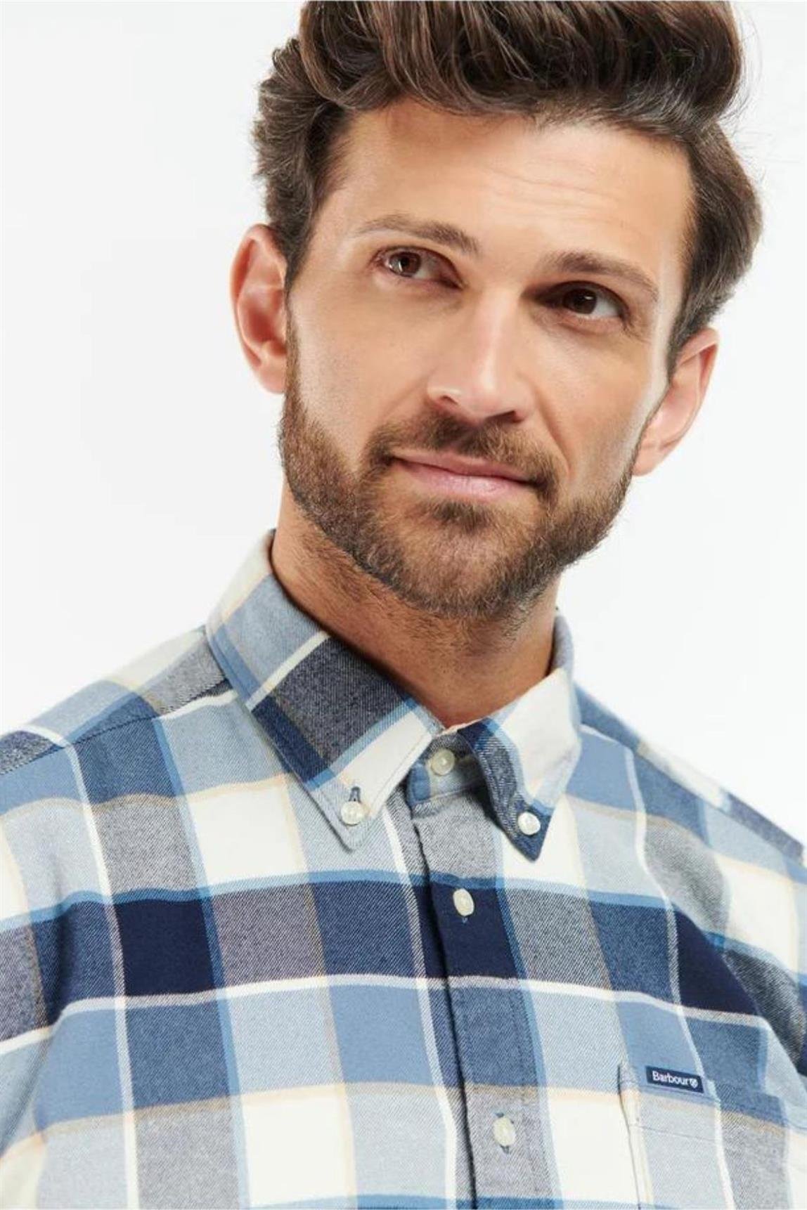 Barbour Valley Tailored Gömlek BL33 Blue