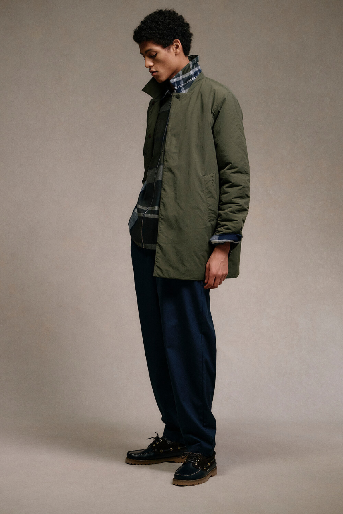 Barbour Wadded Lorden Showerproof Ceket OL72 Olive