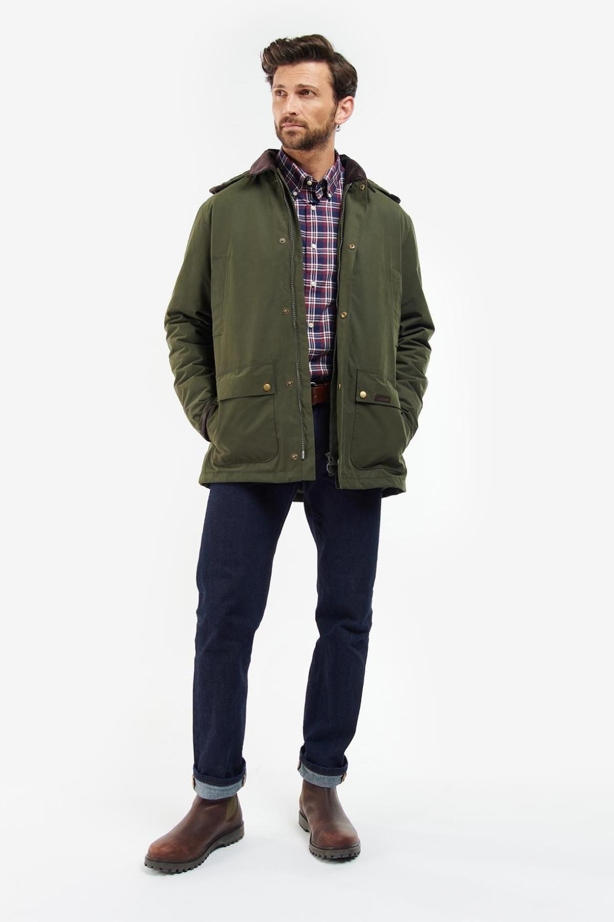 Barbour Wallace Waterproof Ceket OL52 Olive