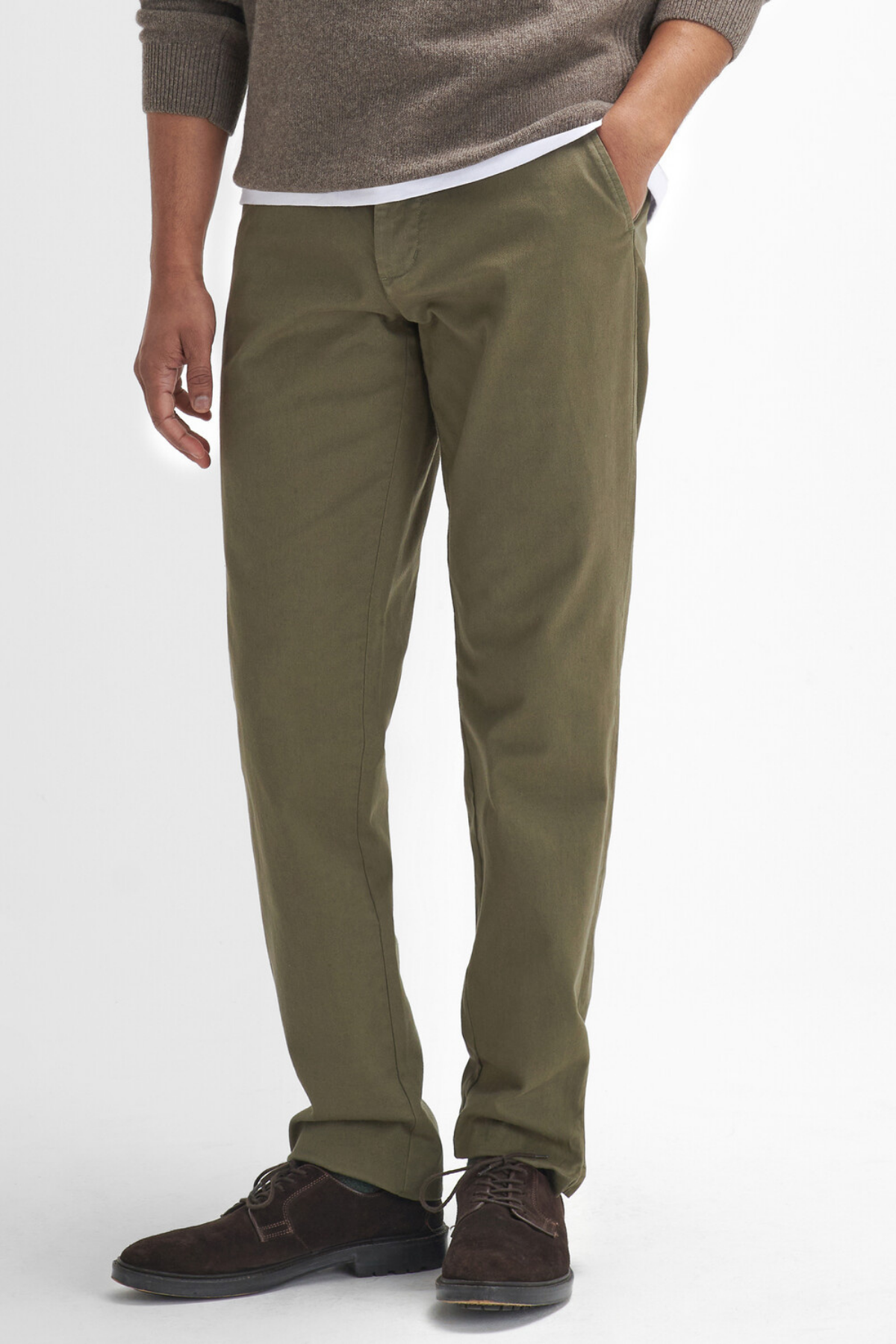 Barbour Washed Stretch Twill Fit Pantolon OL51 Olive