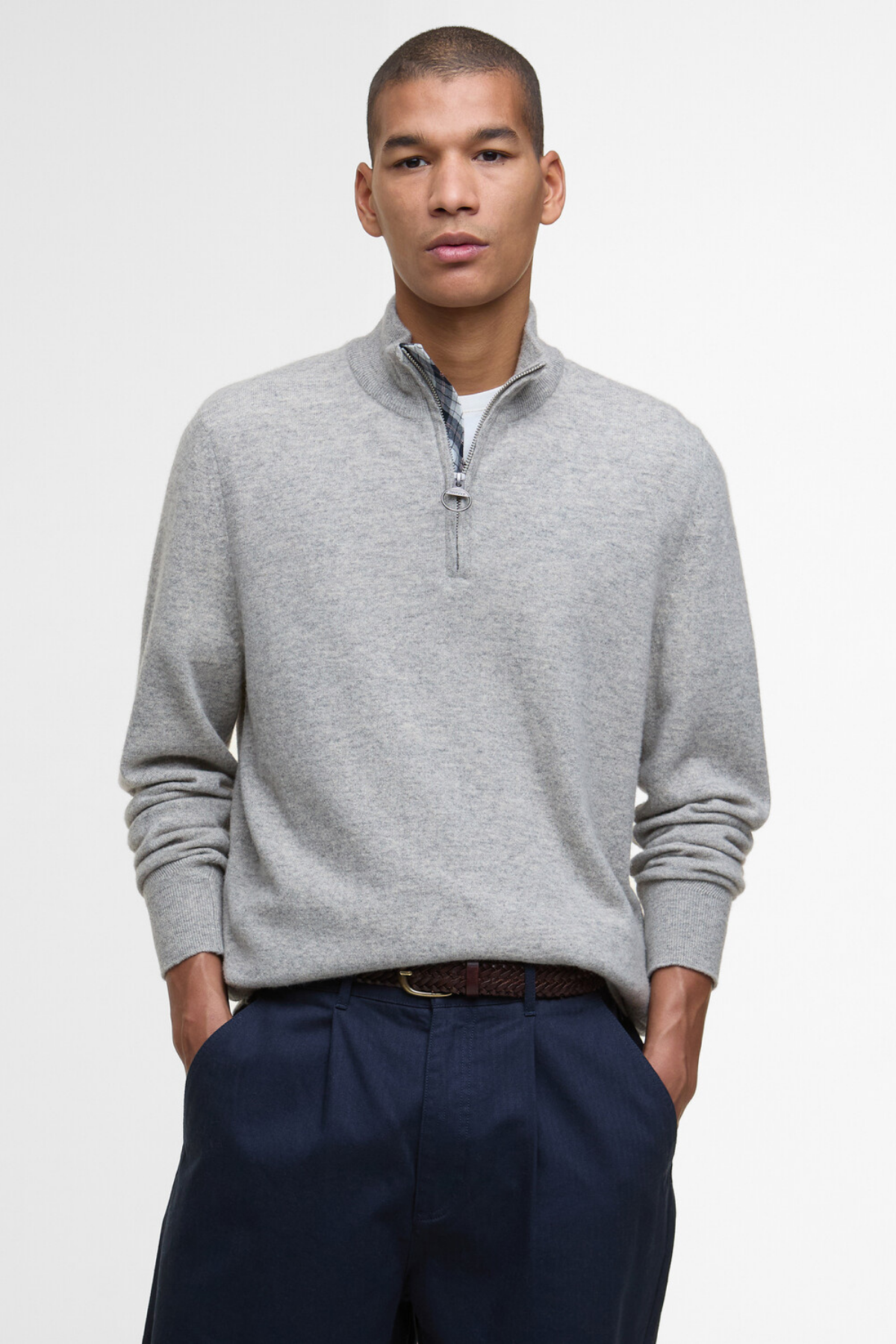 Barbour Waterbury Half Zip Kazak GY18 Mist