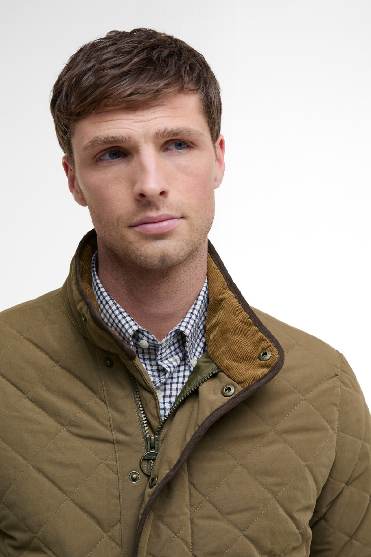 Barbour Waterproof Shoveler Kapitone Ceket OL52 Clay