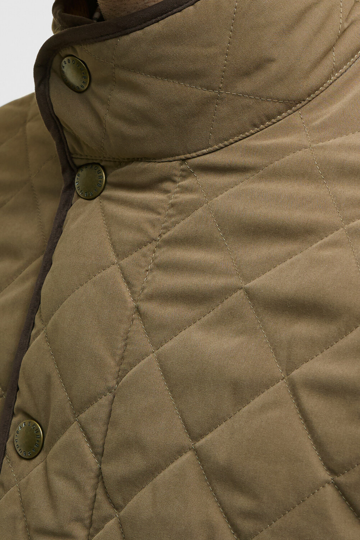 Barbour Waterproof Shoveler Kapitone Ceket OL52 Clay