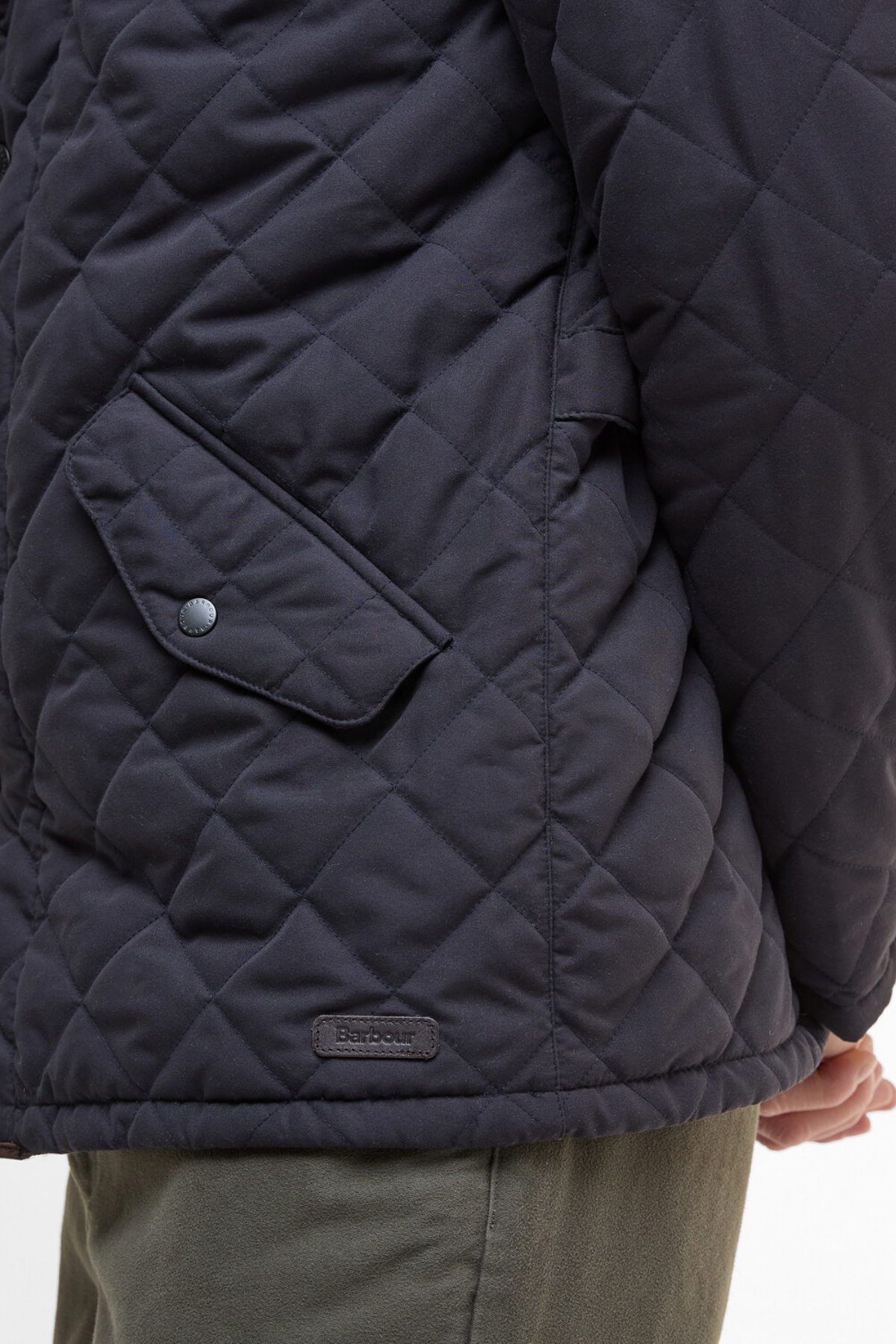 Barbour Waterproof Shoveler Kapitone Ceket NY91 Dark Navy/Rosemary Tartan
