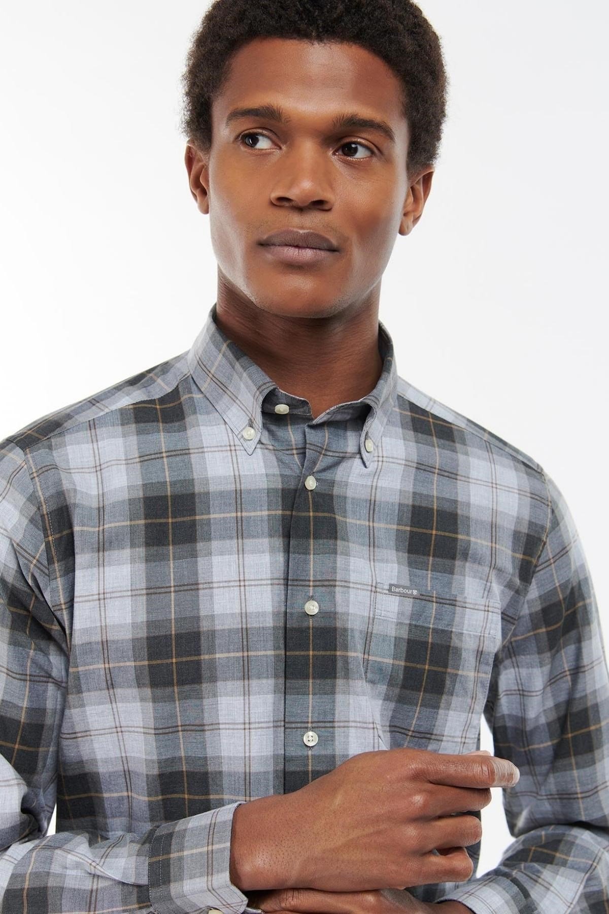 Barbour Wetherham Tailored Gömlek TN86 Greystone