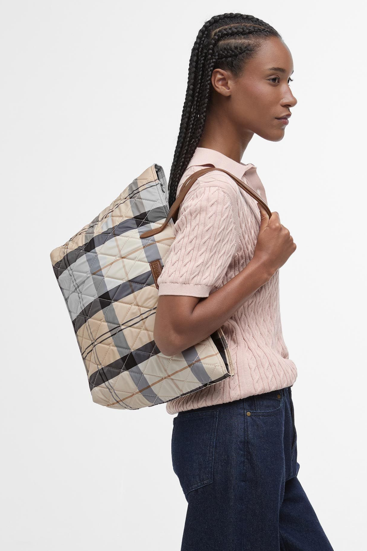 Barbour Wetherham Tartan Kol Çantası BE32 Safari Tartan