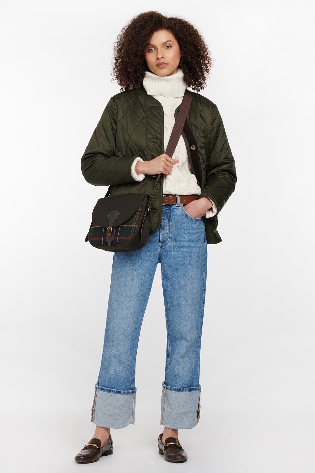 Barbour Whitley Tartan Crossbody Çanta TN11 Classic Tartan