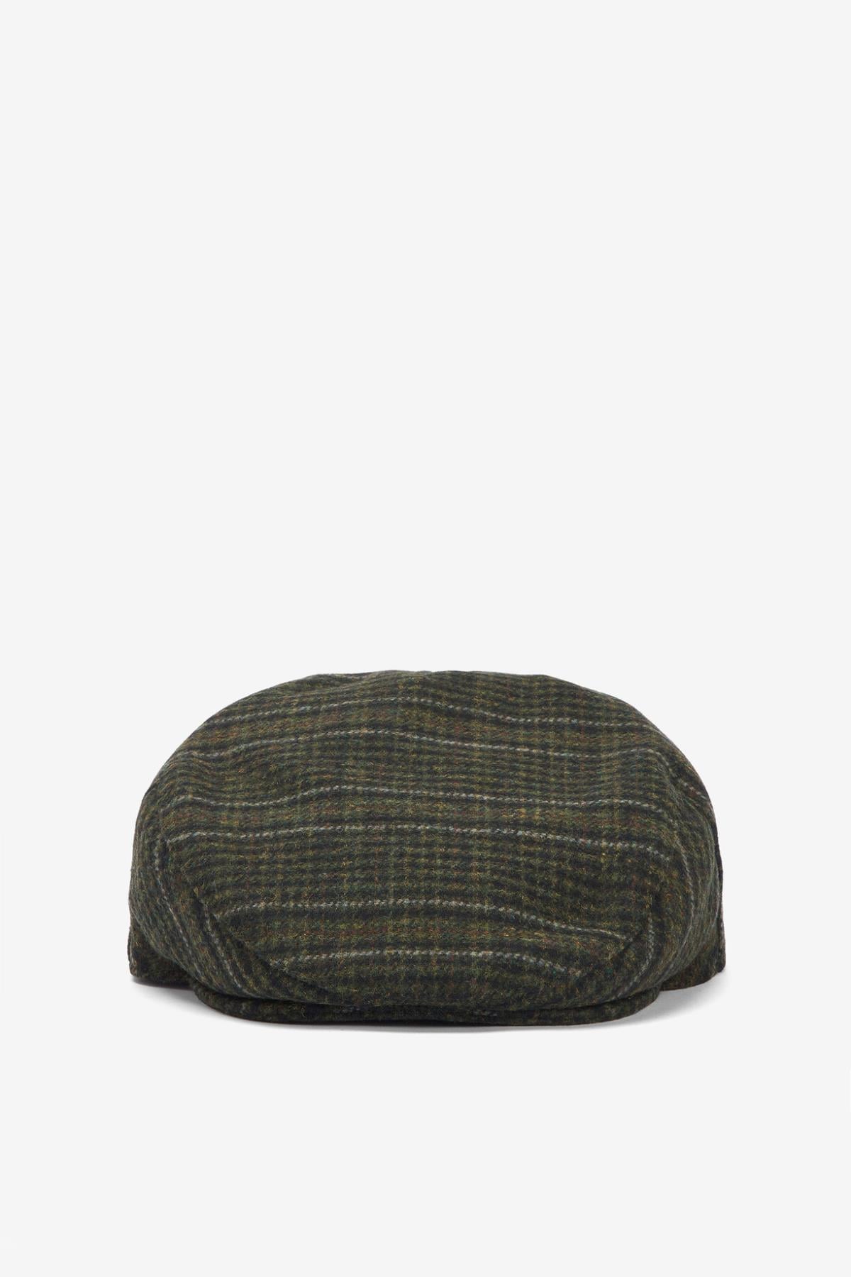 Barbour Wilkin Flat Şapka OL71 Olive Check