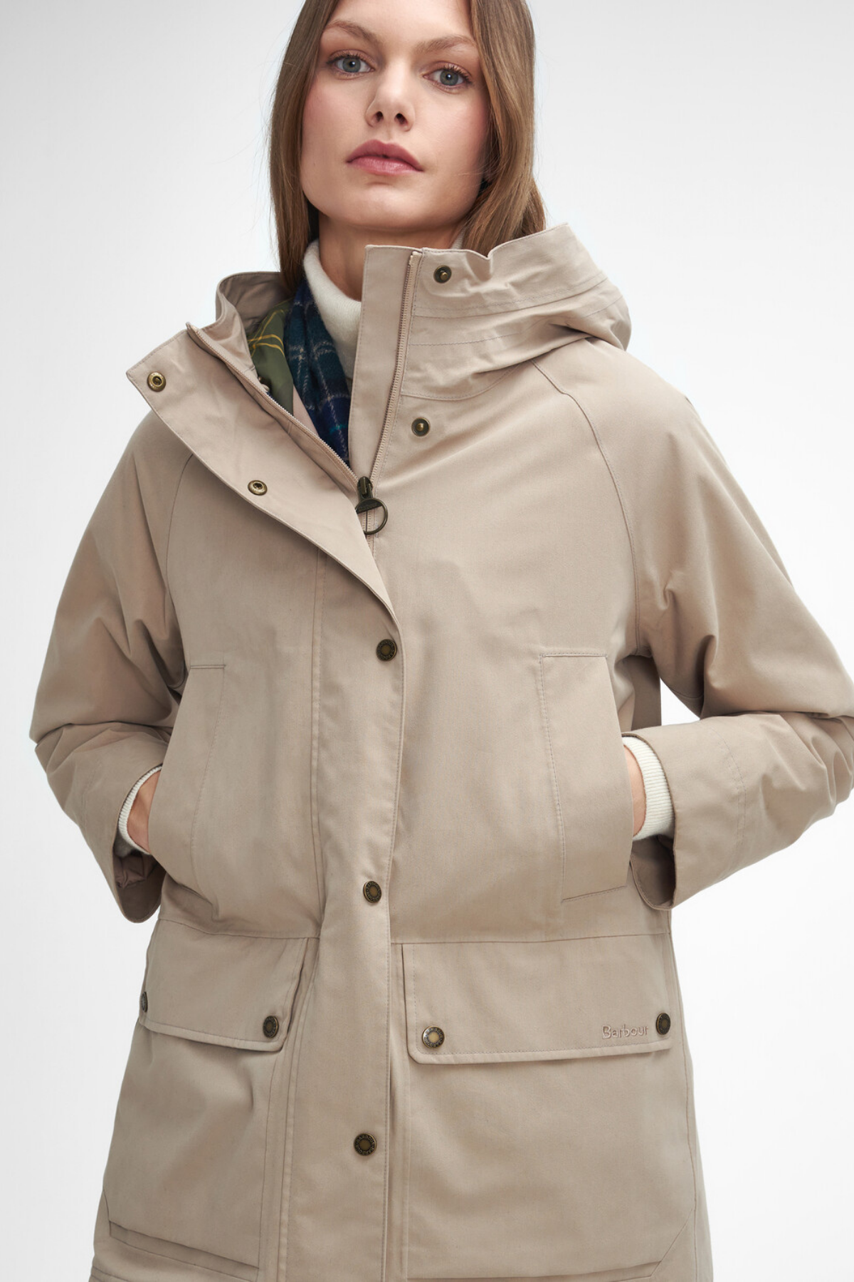 Barbour Winter Beadnell Waterproof Ceket ST31 Sand Dune/Classic
