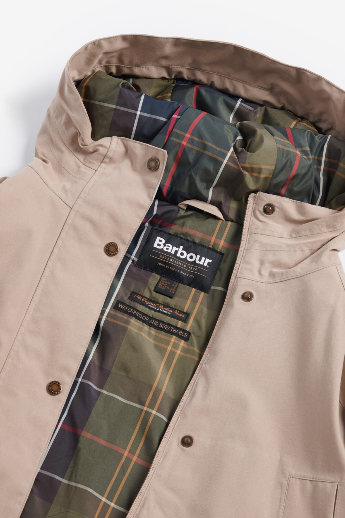Barbour Winter Beadnell Waterproof Ceket ST31 Sand Dune/Classic