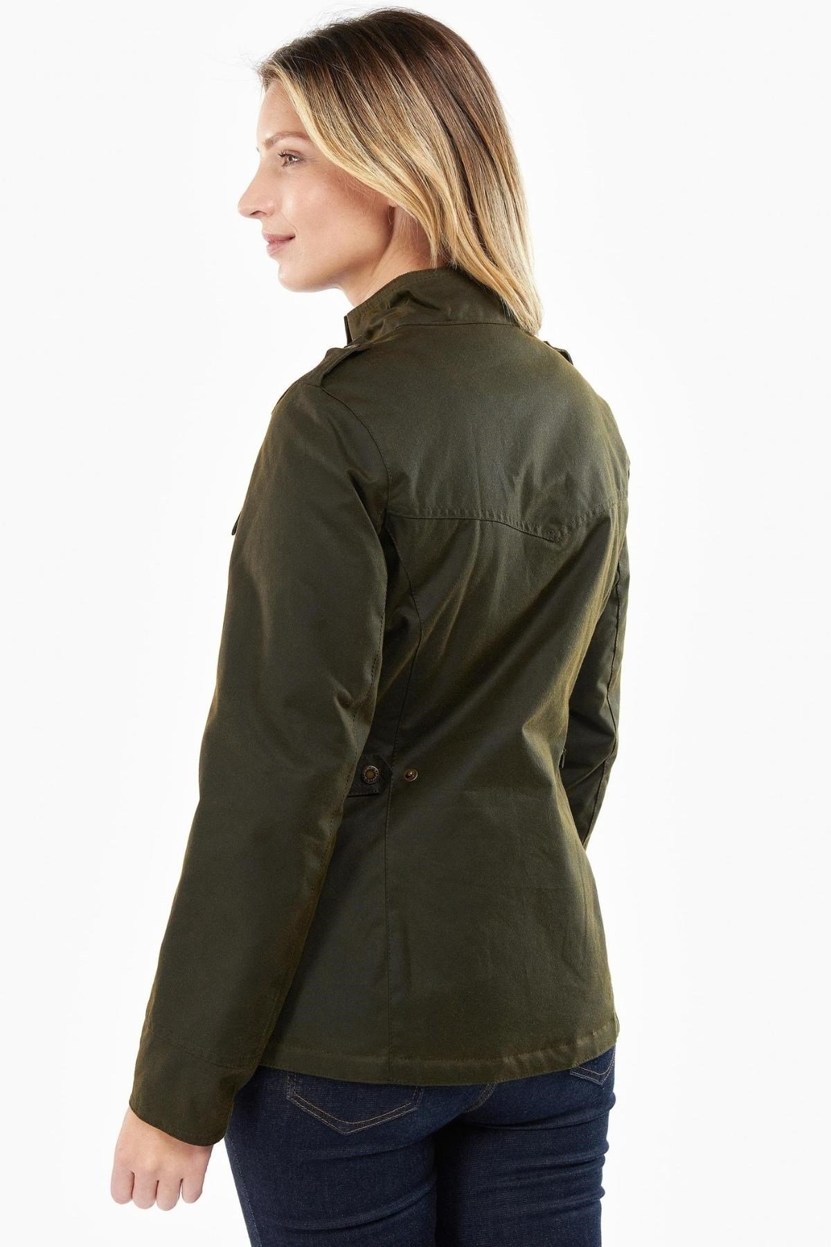 Barbour Winter Defence Kadın Yağlı Ceket OL51 Archive Olive/Classic