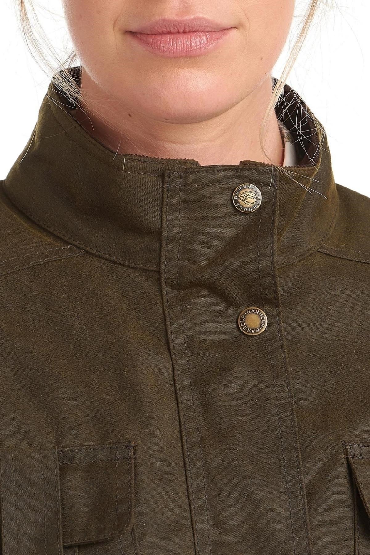 Barbour Winter Defence Kadın Yağlı Ceket OL51 Archive Olive/Classic