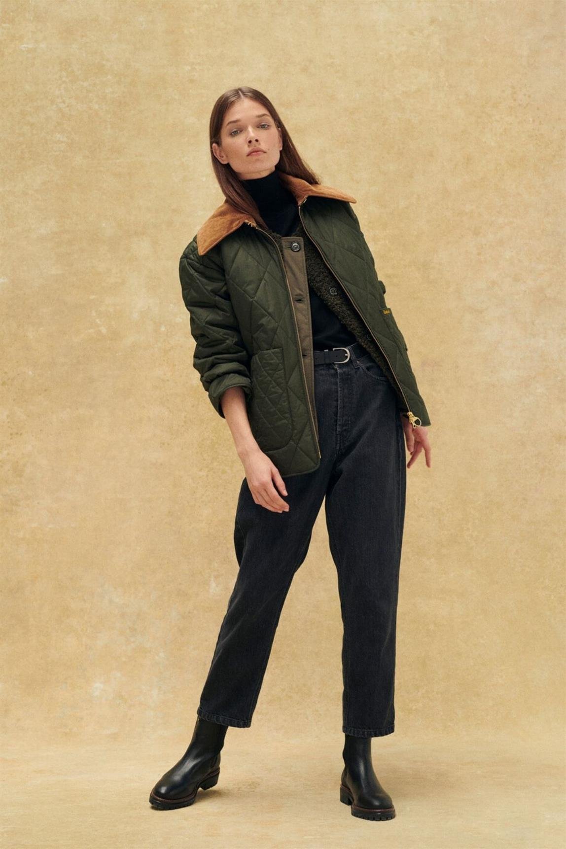 Barbour Woodhall Kapitone Ceket SG71 Sage/Ancient