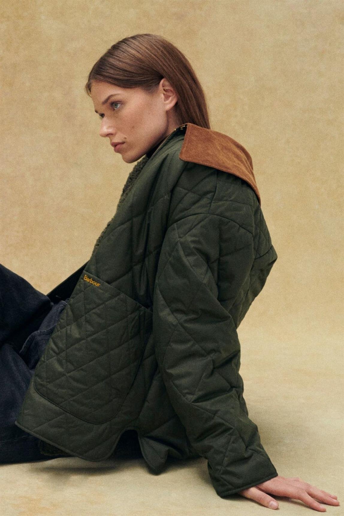 Barbour Woodhall Kapitone Ceket SG71 Sage/Ancient