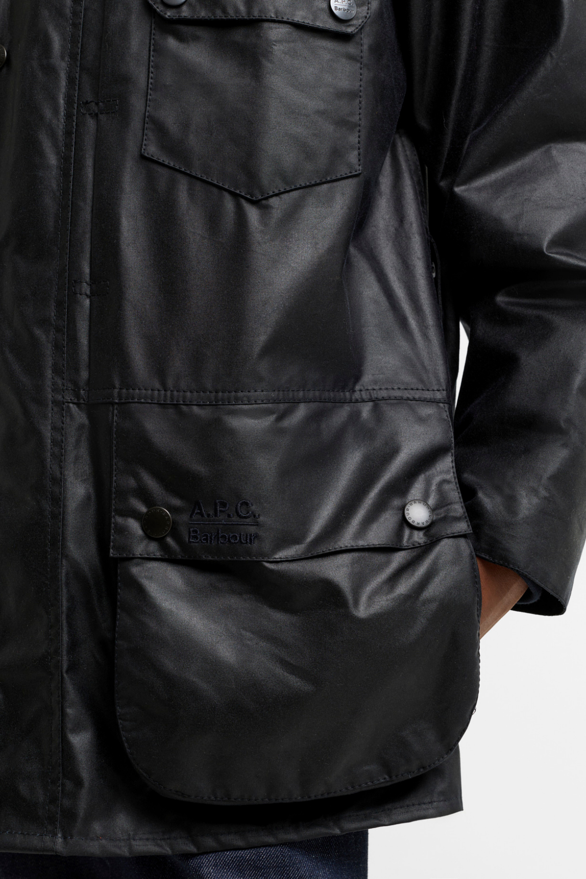 Barbour x A.P.C. Beaufort Yağlı Ceket NY91 Dark Navy