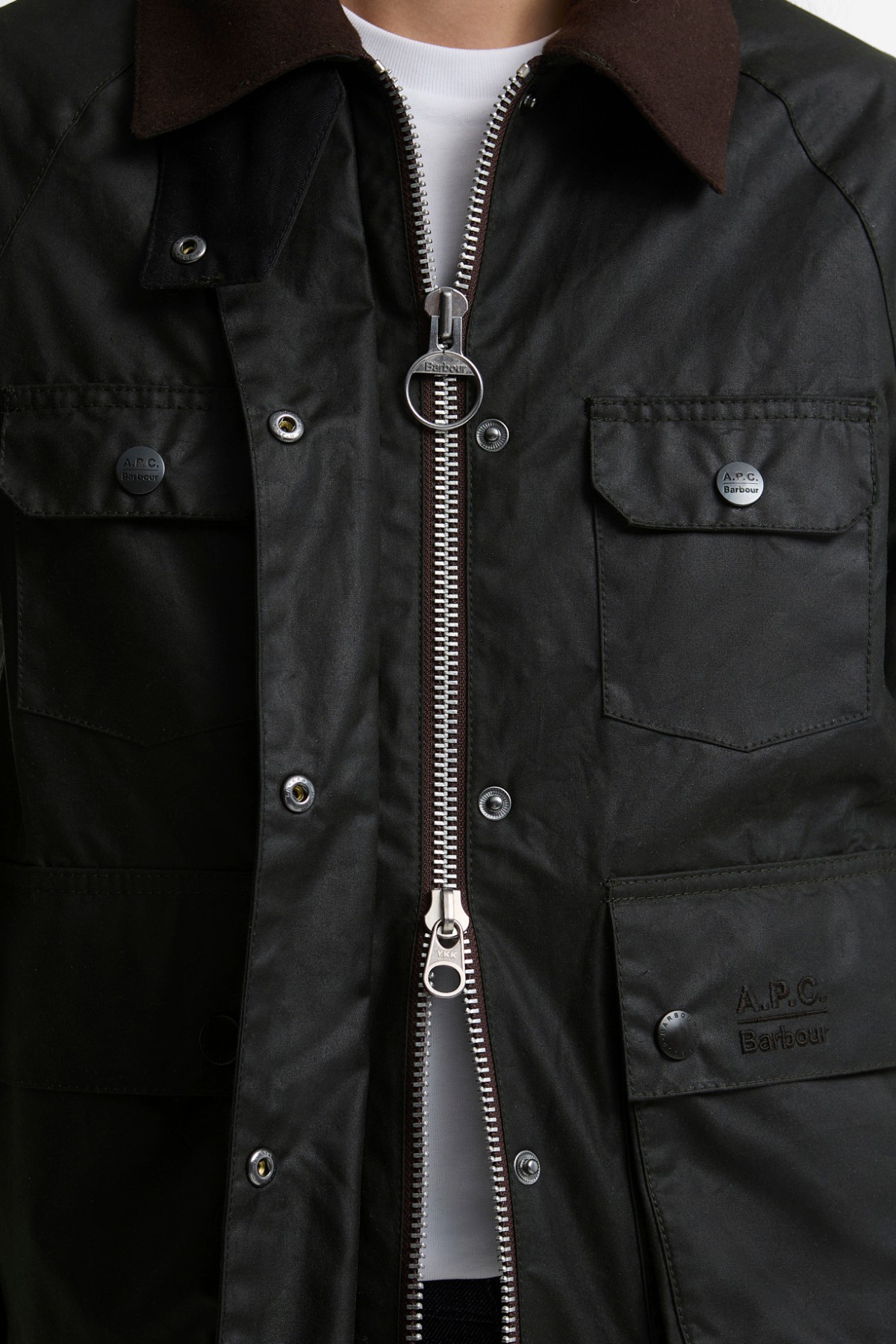 Barbour x A.P.C. Spey Yağlı Ceket SG91 Sage