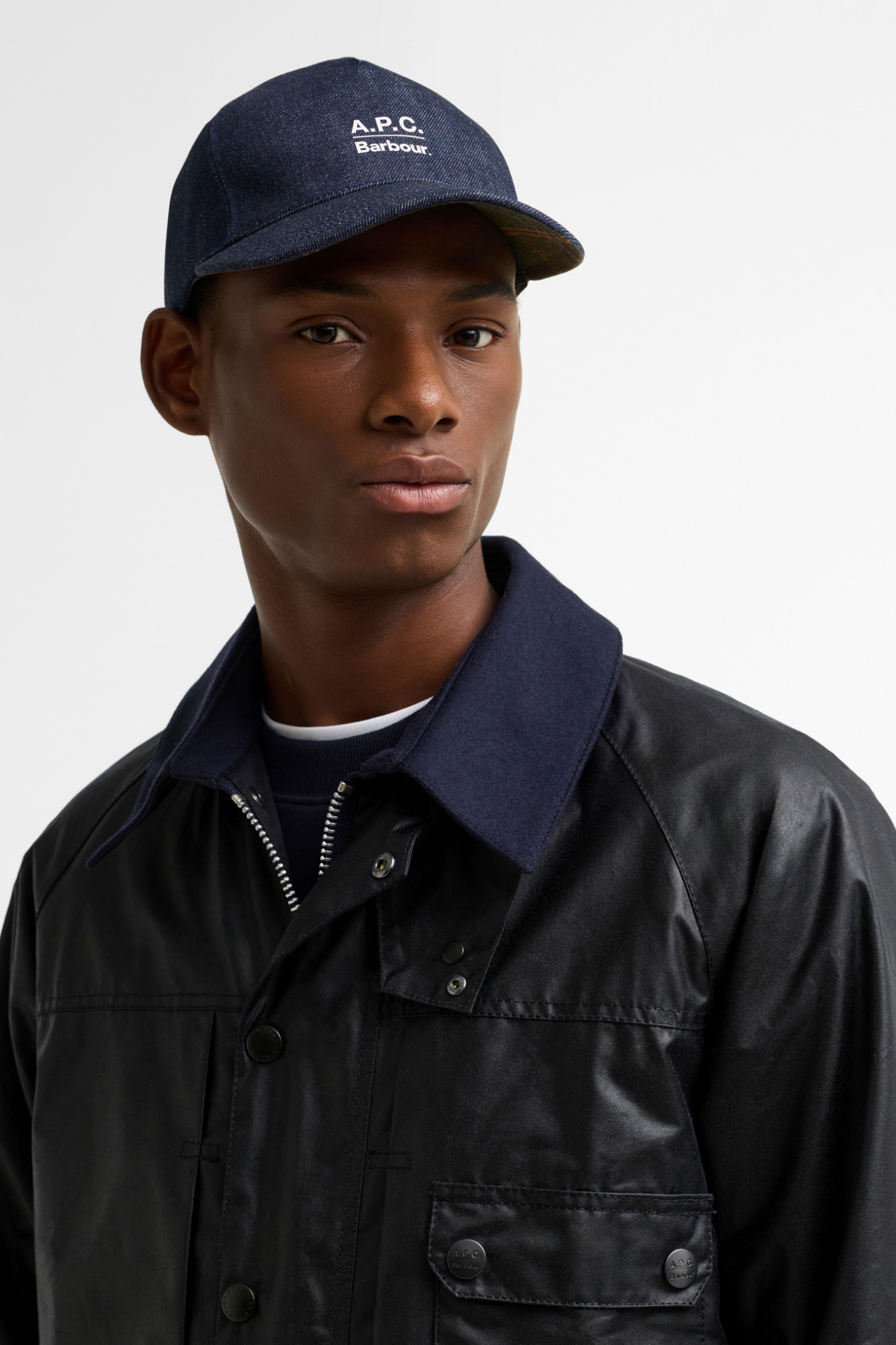 Barbour x A.P.C. Denim Şapka NY71 Navy