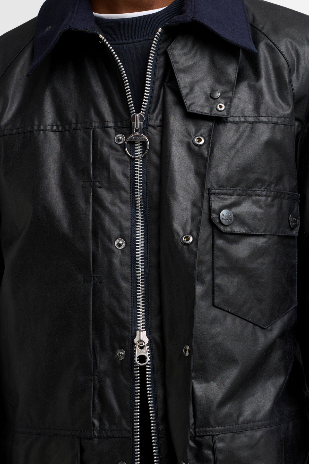 Barbour x A.P.C. Beaufort Yağlı Ceket NY91 Dark Navy