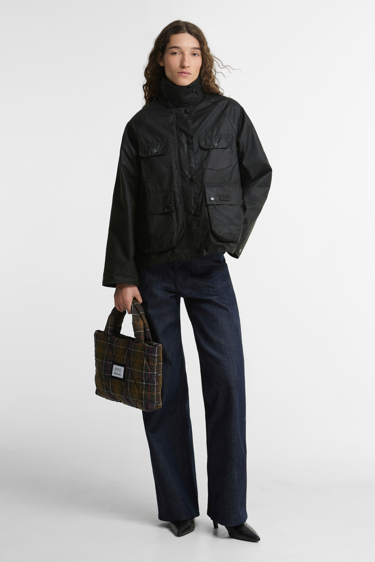 Barbour x A.P.C. Spey Yağlı Ceket SG91 Sage