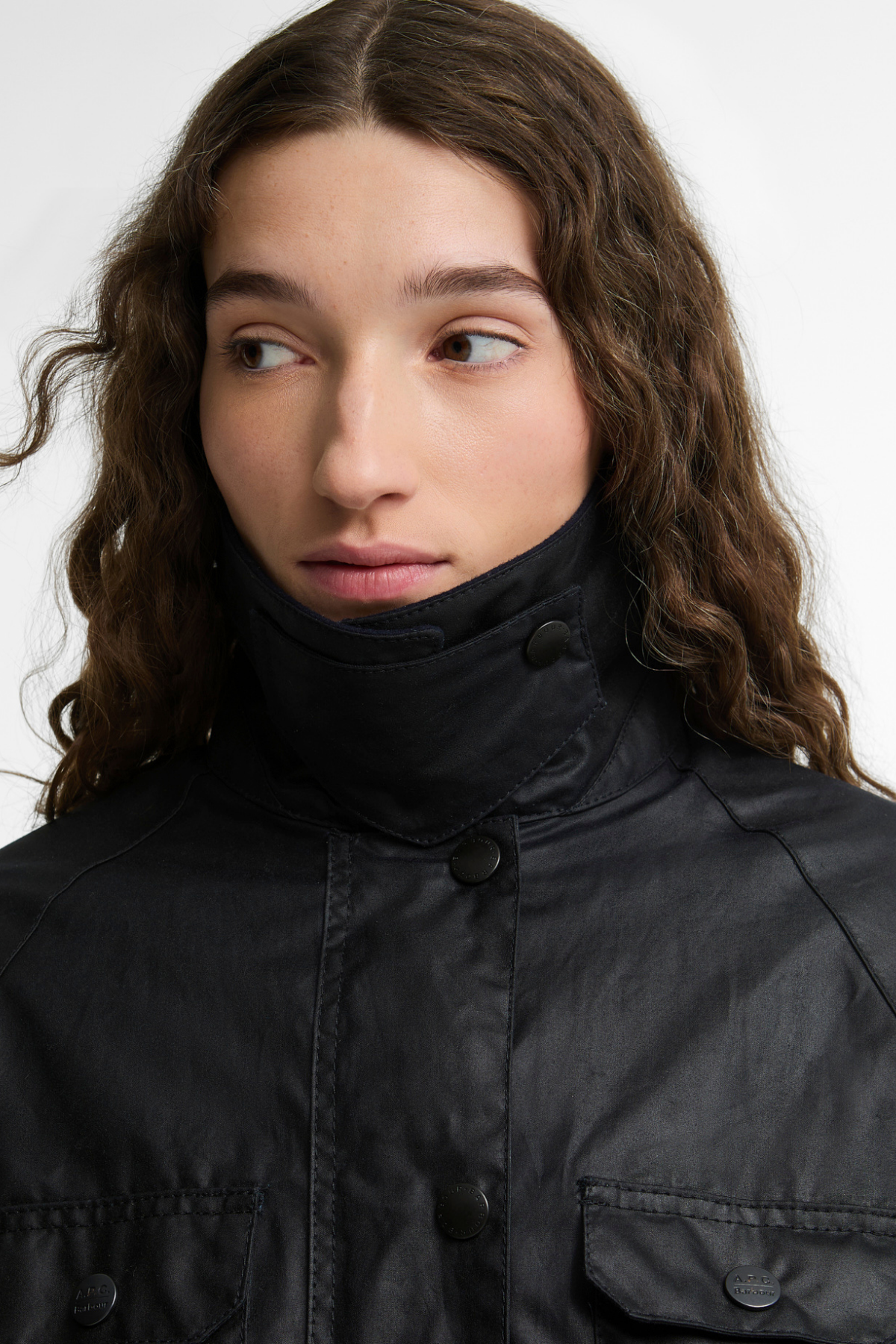 Barbour x A.P.C. Spey Yağlı Ceket NY91 Dark Navy