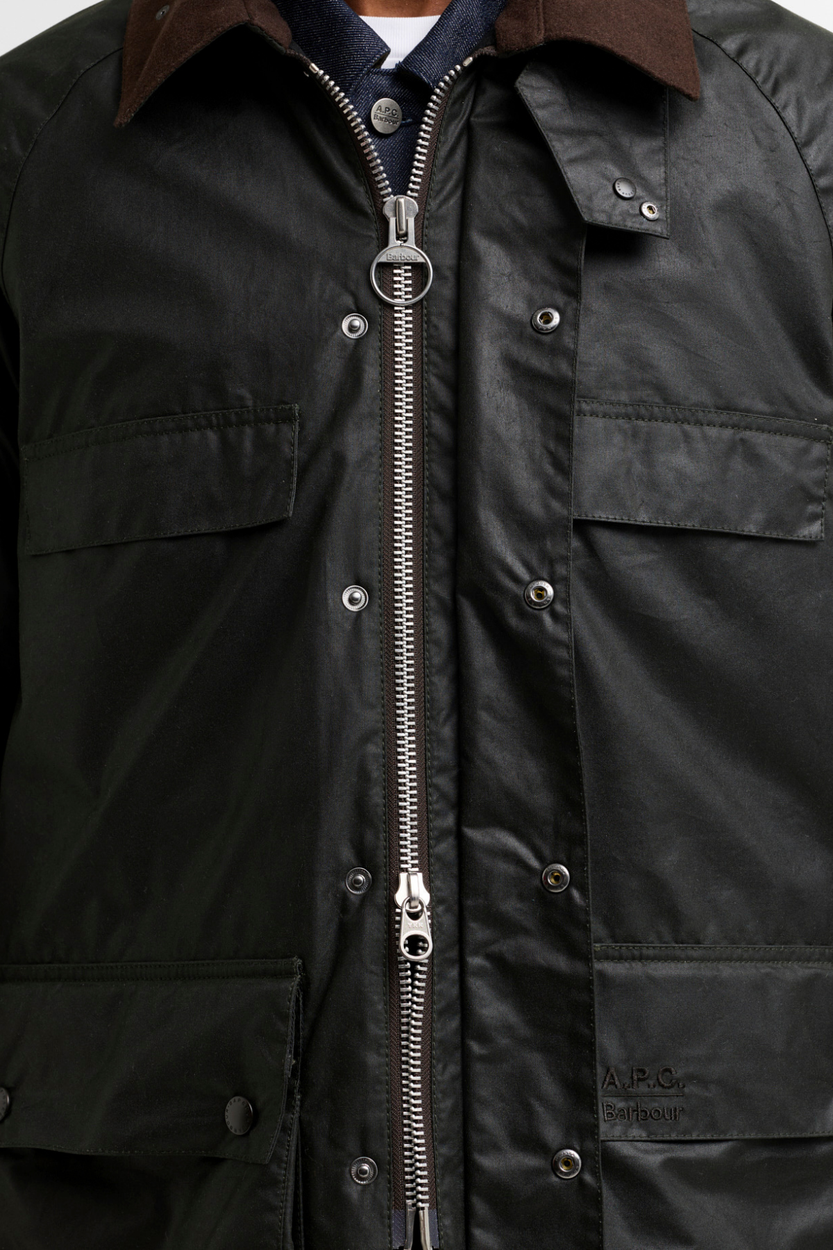 Barbour x A.P.C. SL Bedale Yağlı Ceket SG91 Dark Sage