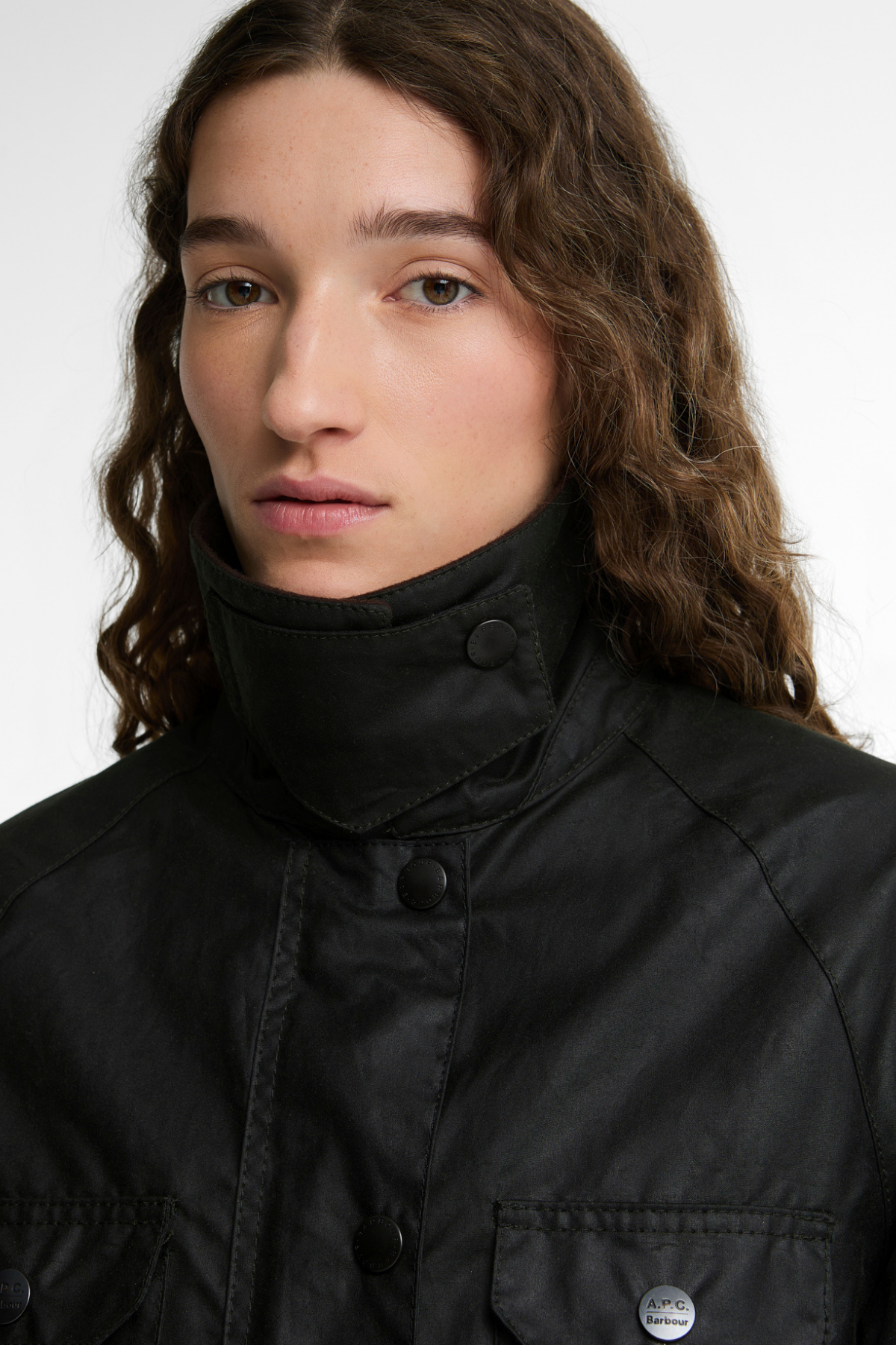 Barbour x A.P.C. Spey Yağlı Ceket SG91 Sage
