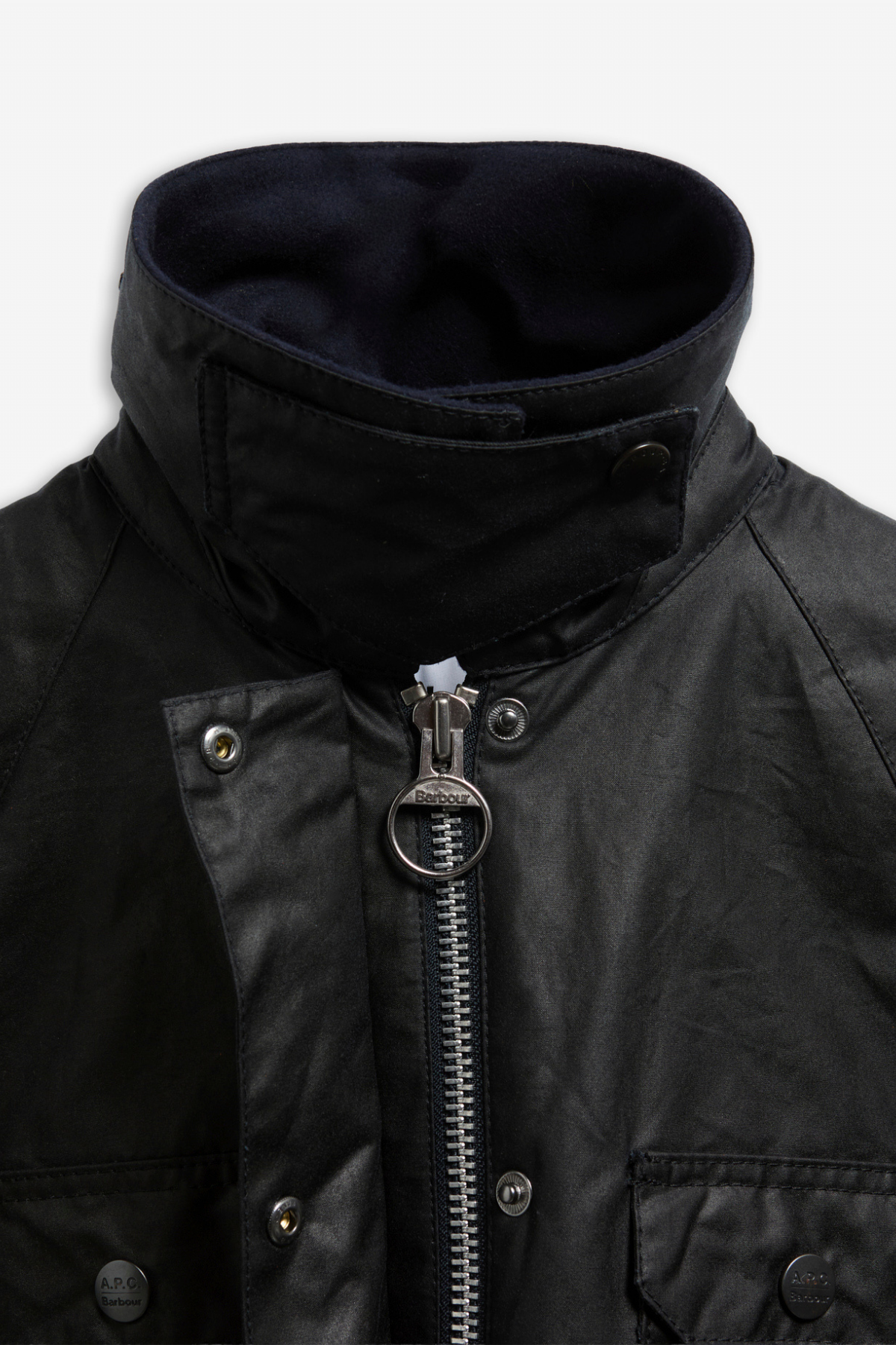 Barbour x A.P.C. Spey Yağlı Ceket NY91 Dark Navy