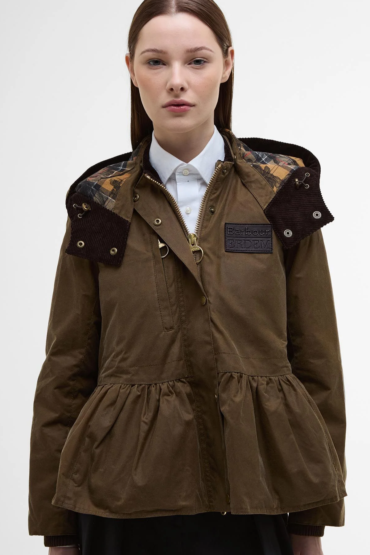 Barbour X Erdem Dhalia Yağlı Ceket SN31 Sand/Dress Black Floral