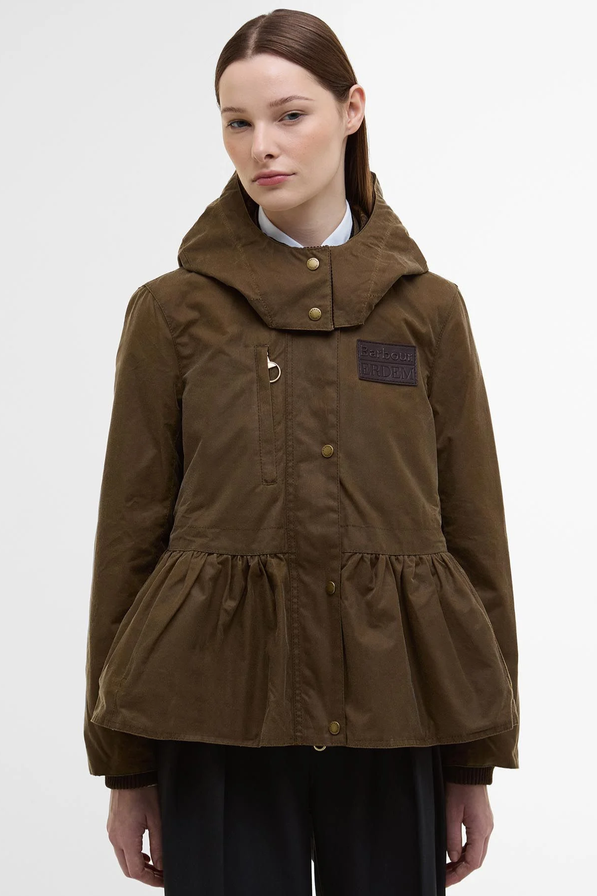 Barbour X Erdem Dhalia Yağlı Ceket SN31 Sand/Dress Black Floral