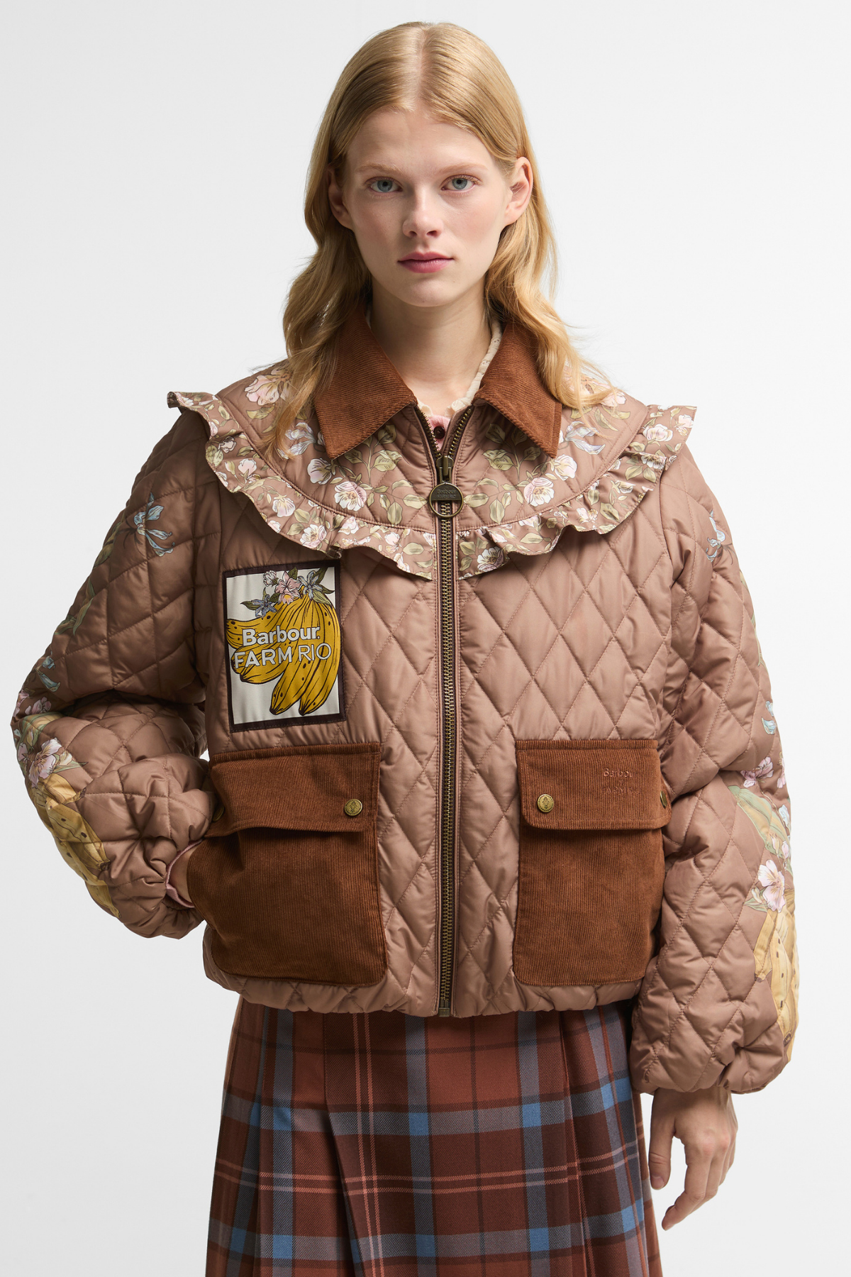 Barbour x Farm Rio Anamaria Kapitone Ceket WH12 Heart