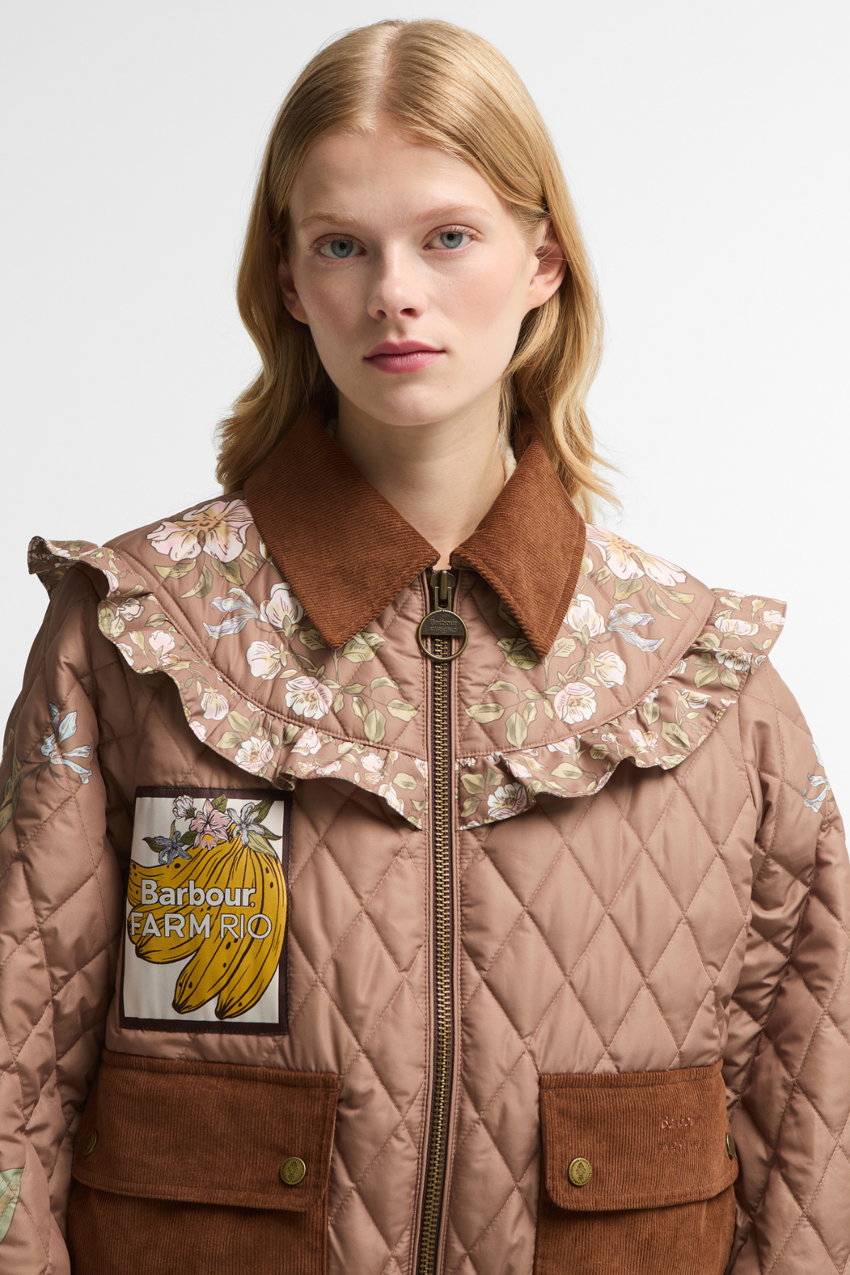 Barbour x Farm Rio Anamaria Kapitone Ceket WH12 Heart