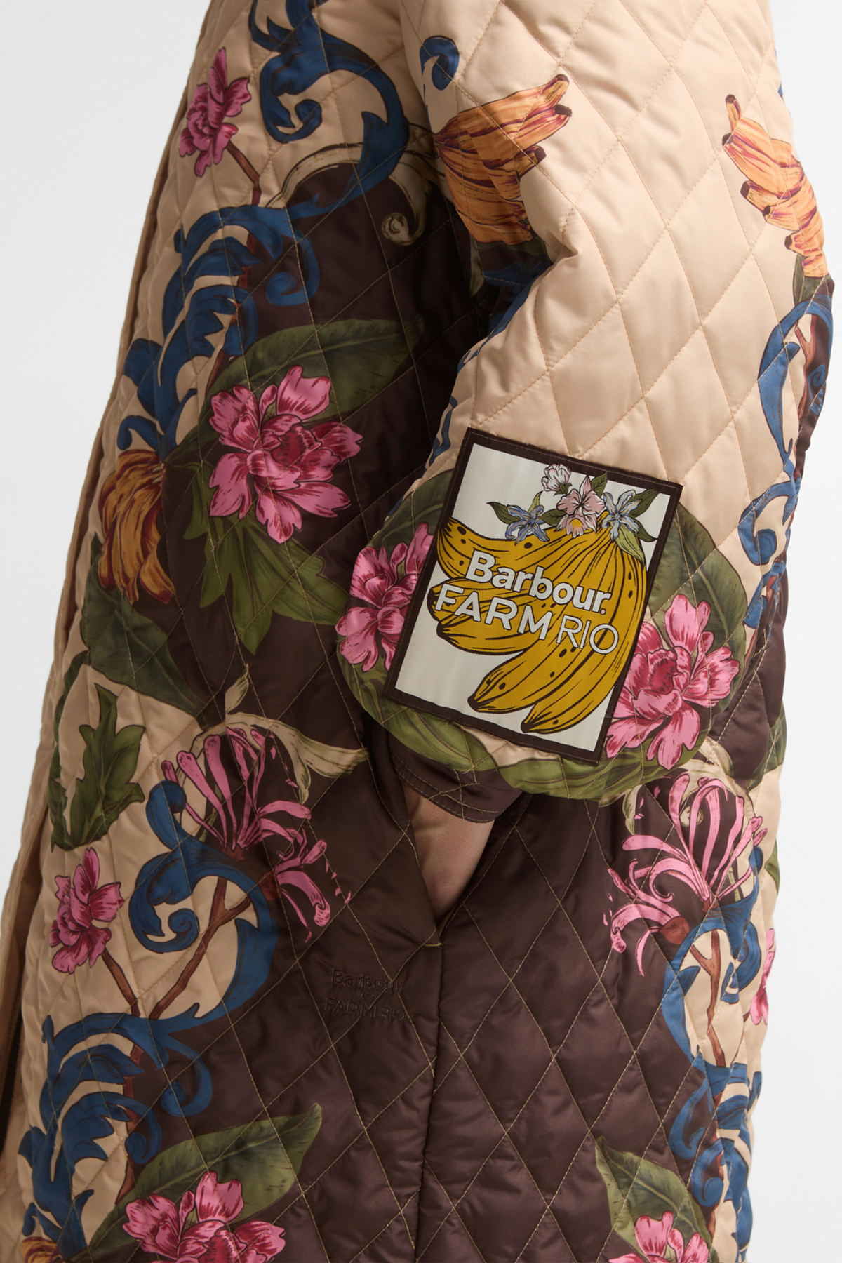 Barbour x Farm Rio Dania Kapitone Ceket WH12 White