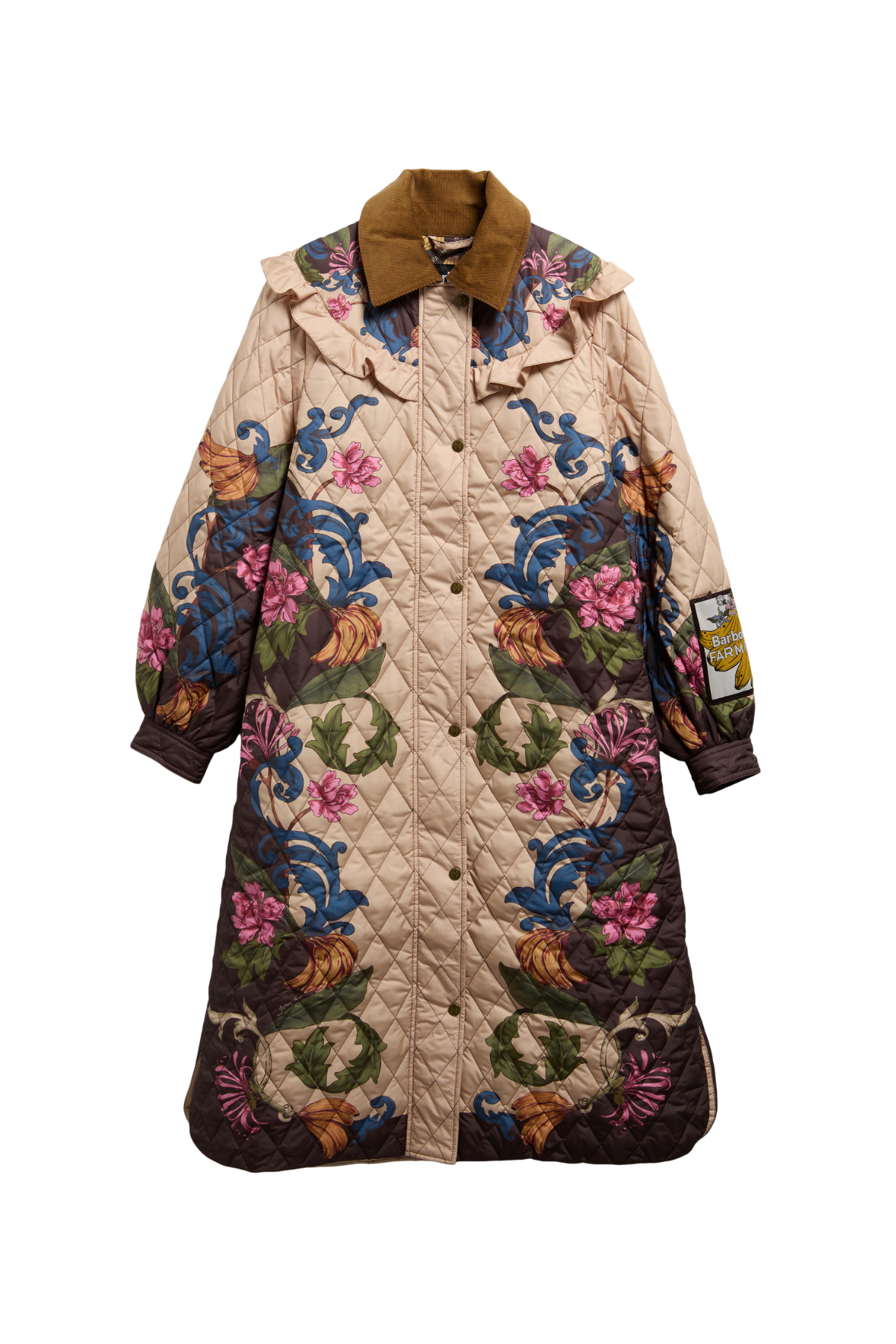 Barbour x Farm Rio Dania Kapitone Ceket WH12 White