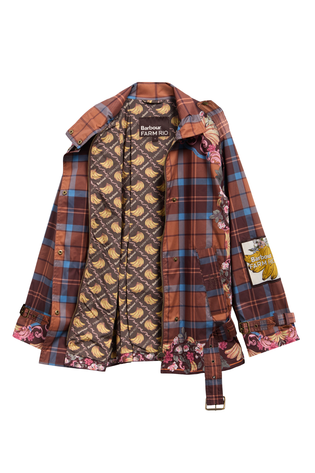 Barbour x Farm Rio Petrea Showerproof Ceket WH11 White