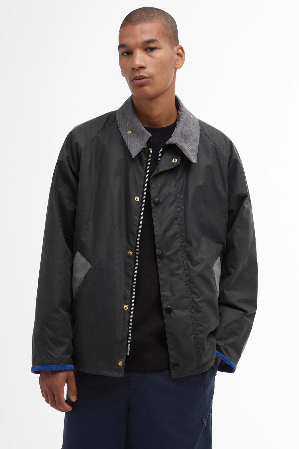 Barbour x Flower Mountain Oversize Yağlı Ceket Charcoal