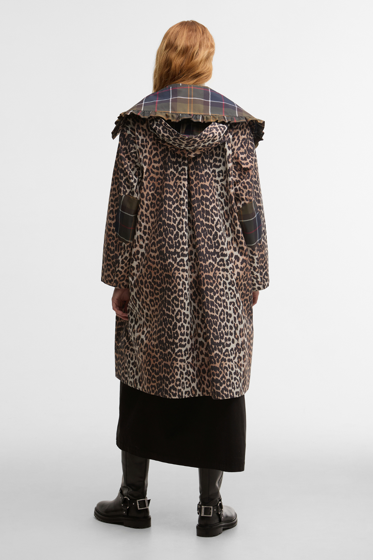Barbour x Ganni Leopard Waterproof Parka Ceket BK11 Ganni Leopard Print