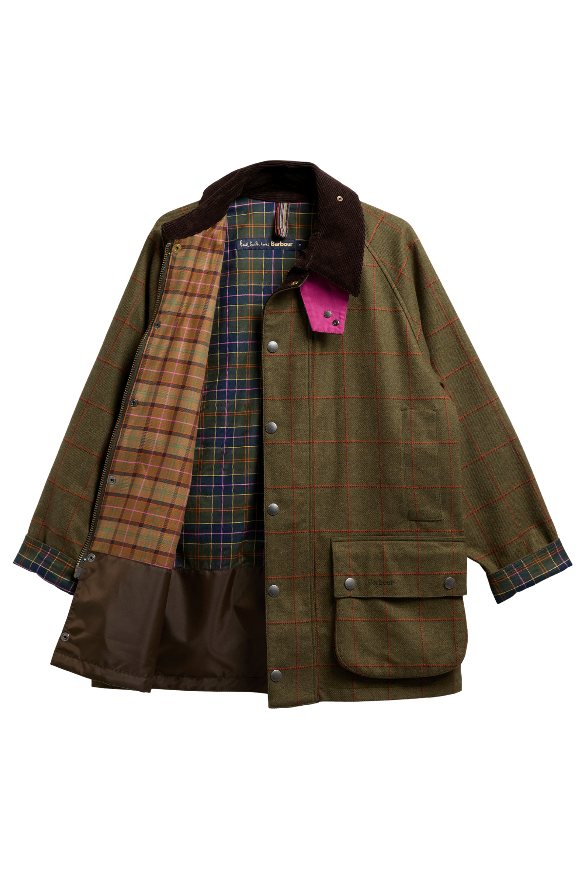 Barbour x Paul Smith Beaufort Wool Ceket OL72 Olive