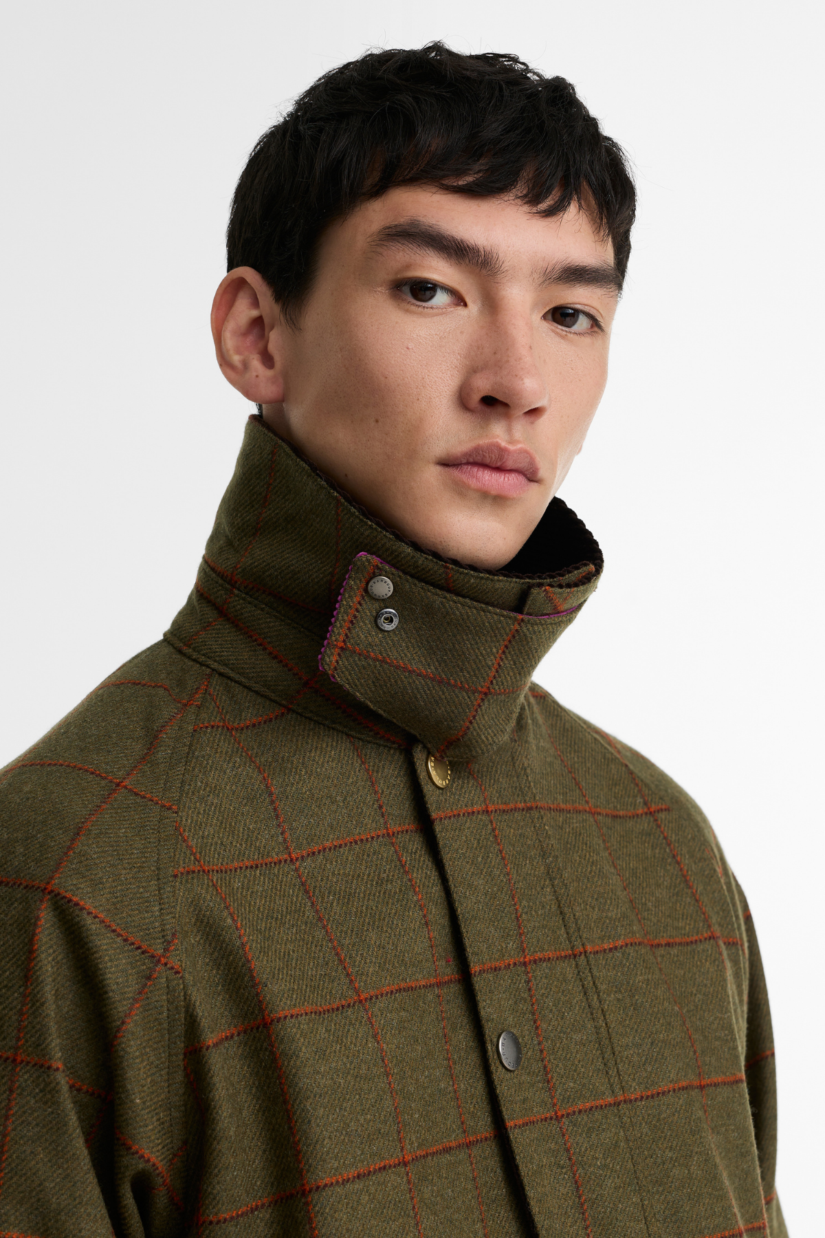 Barbour x Paul Smith Beaufort Wool Ceket OL72 Olive