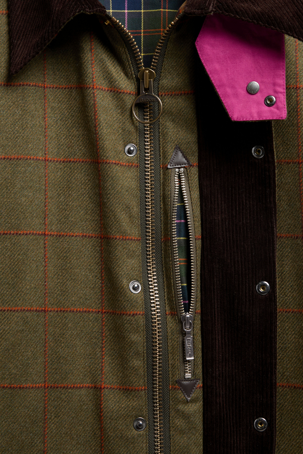Barbour x Paul Smith Beaufort Wool Ceket OL72 Olive