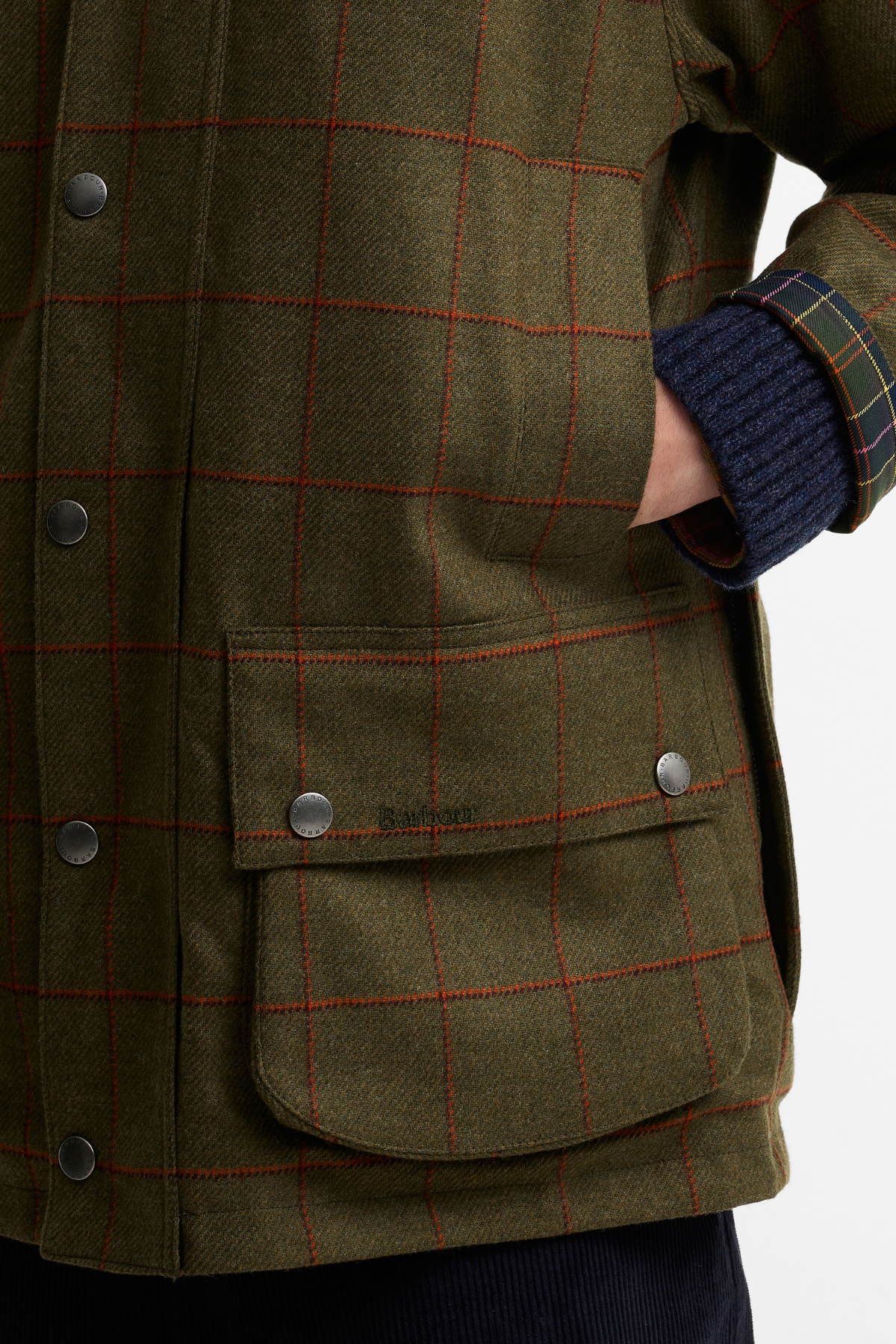 Barbour x Paul Smith Beaufort Wool Ceket OL72 Olive