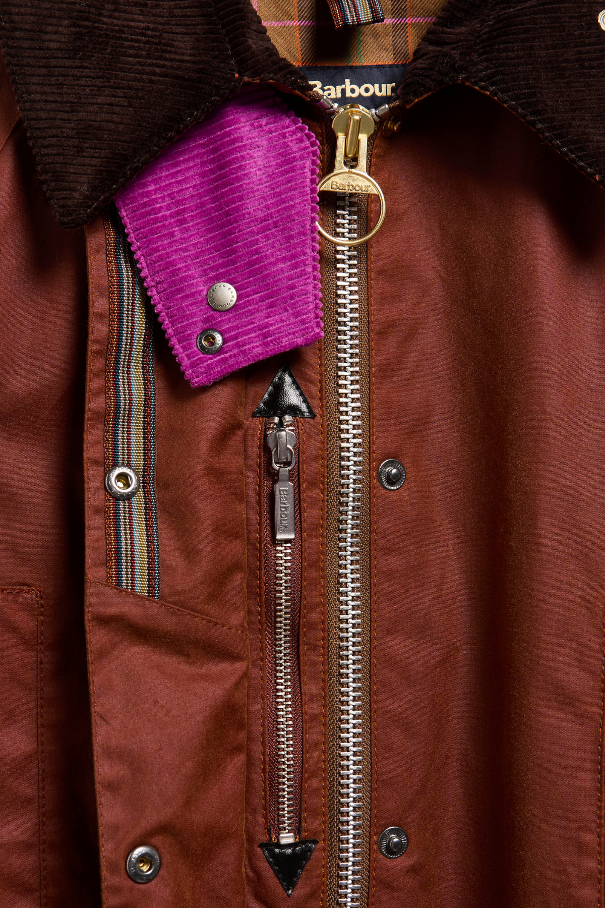 Barbour x Paul Smith Beaufort Yağlı Ceket BR71 Russet Brown