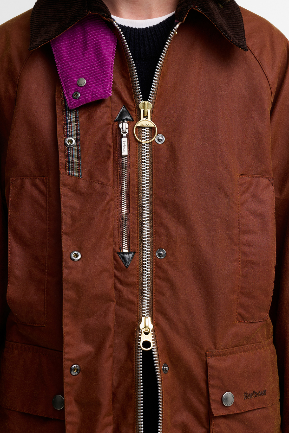 Barbour x Paul Smith Beaufort Yağlı Ceket BR71 Russet Brown