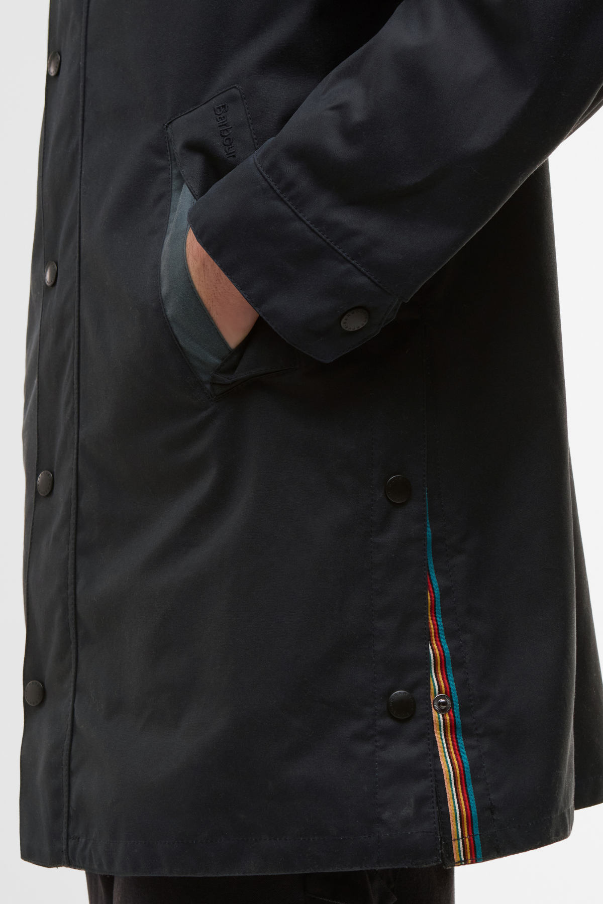 Barbour x Paul Smith Beeston Yağlı Ceket NY51 Navy