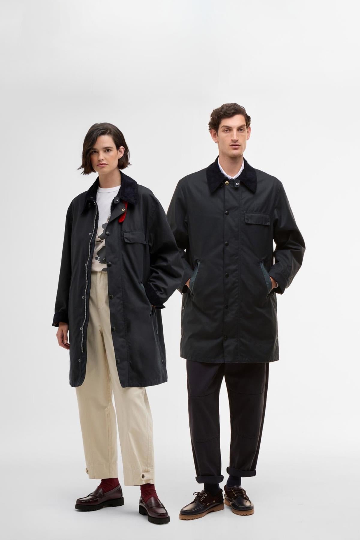 Barbour x Paul Smith Beeston Yağlı Ceket NY51 Navy