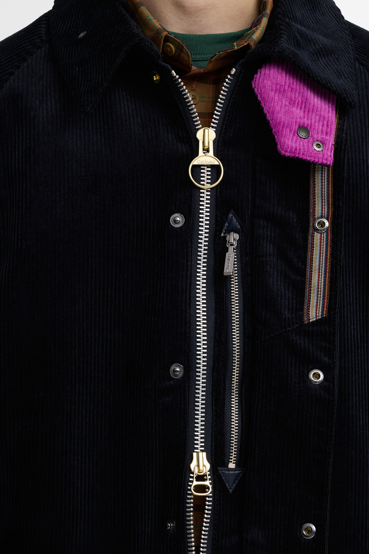Barbour x Paul Smith Cord Beaufort Casual Ceket NY91 Dark Navy