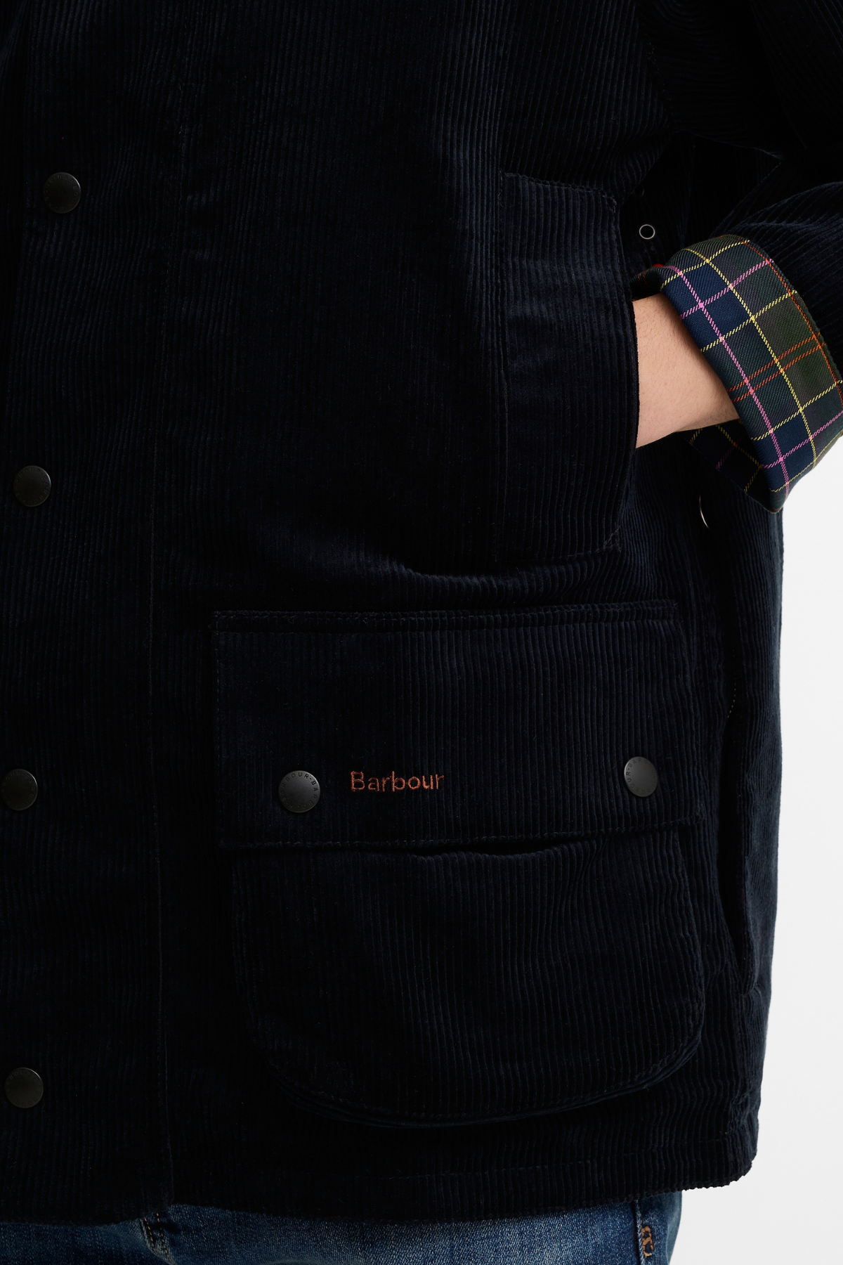 Barbour x Paul Smith Cord Beaufort Casual Ceket NY91 Dark Navy
