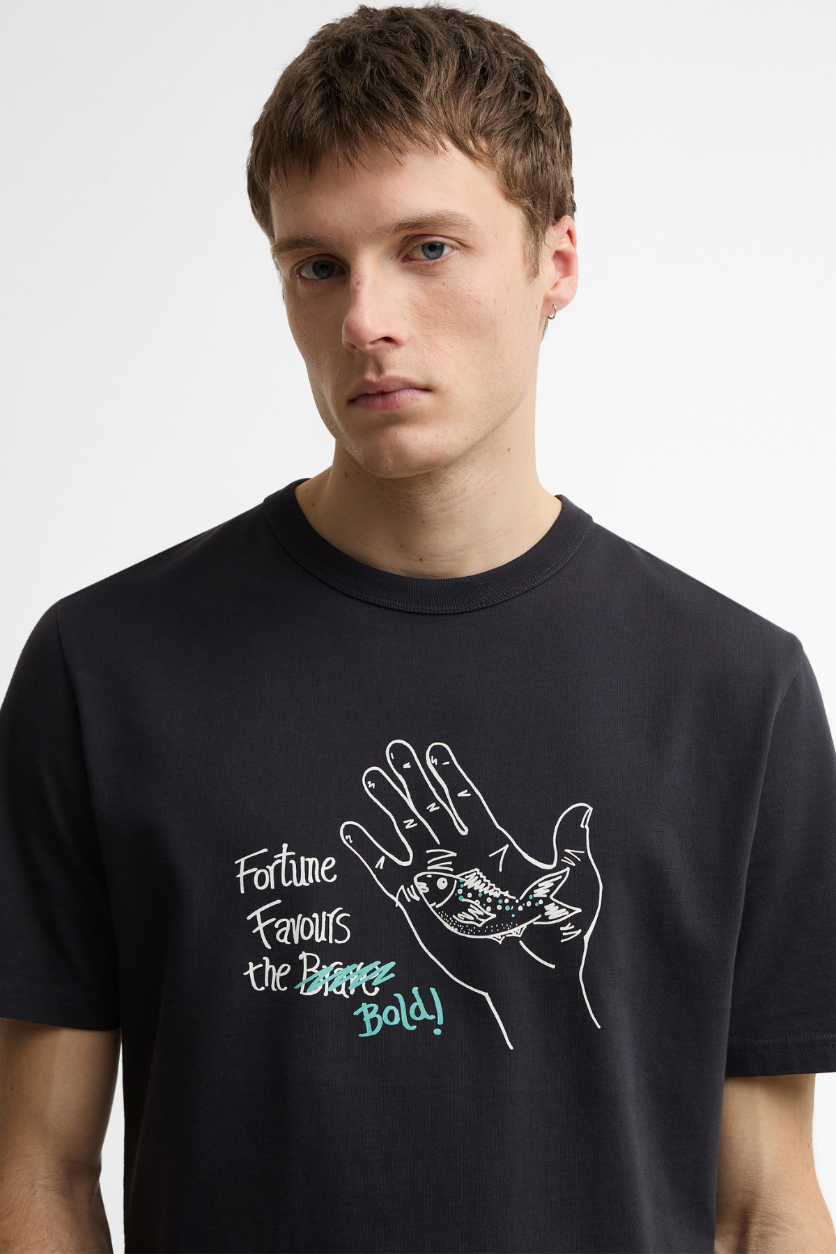 Barbour X Paul Smith Fortune Graphic T-Shirt NY74 Dark Navy
