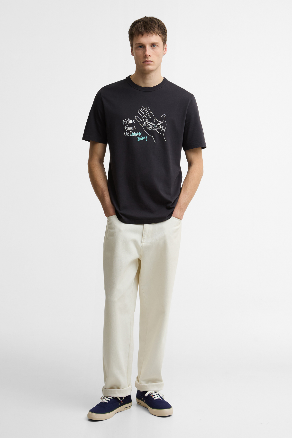 Barbour X Paul Smith Fortune Graphic T-Shirt NY74 Dark Navy